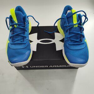 Under Armour Youth UA GS Jet '23 Size 6.5Y Blue/Neon Green